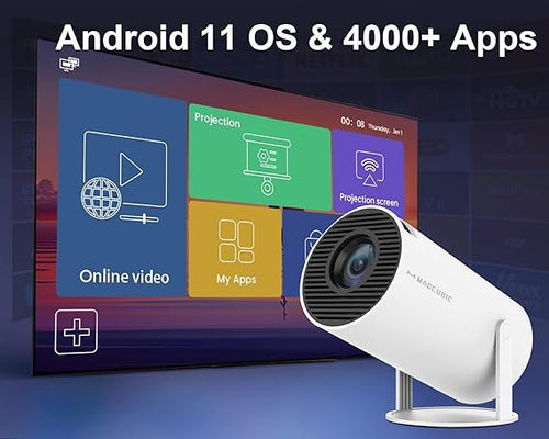 Mini Projector 4K 1080P Wifi, Compatible with Mobilephone